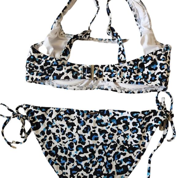 VICTORIA'S Secret Blue and White Leopard Bikini Swimsuit - Picture 2 of 5